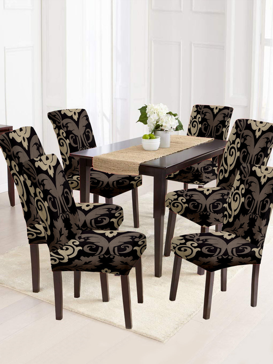 stretchable-dining-chair-cover-set-of-6-ethnic-printed-brown