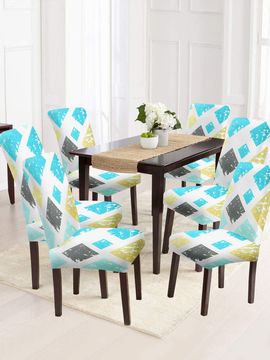 stretchable-dining-chair-cover-set-of-6-geometric-printed-white