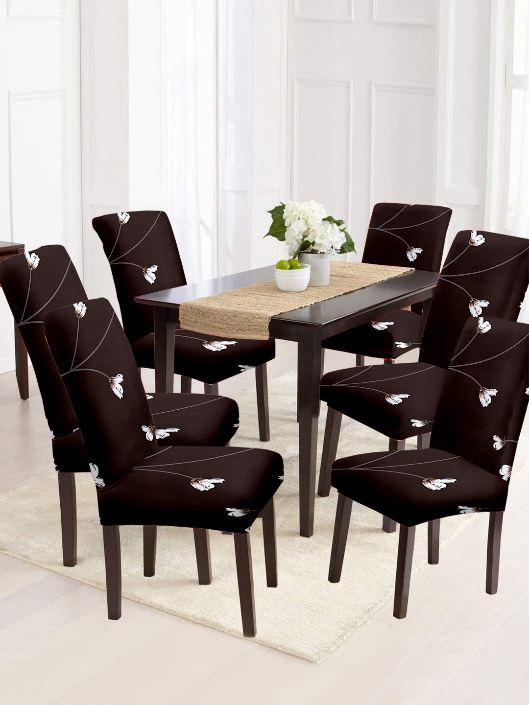 stretchable-dining-chair-cover-set-of-6-floral-printed-brown