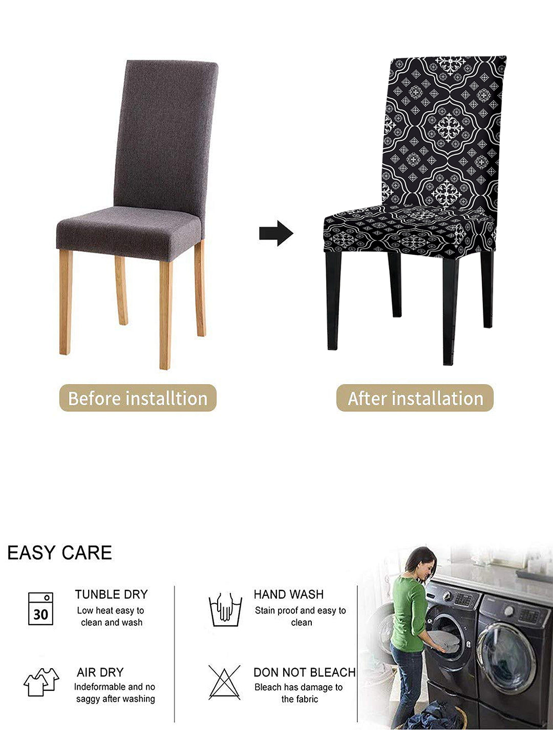 dining-chair-cover-set-of-2-ethnic-printed-black-whitewholesale