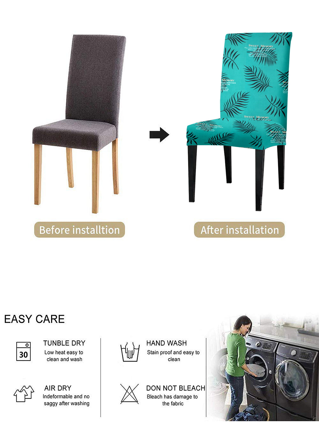 dining-chair-cover-set-of-4-leaf-printed-teal