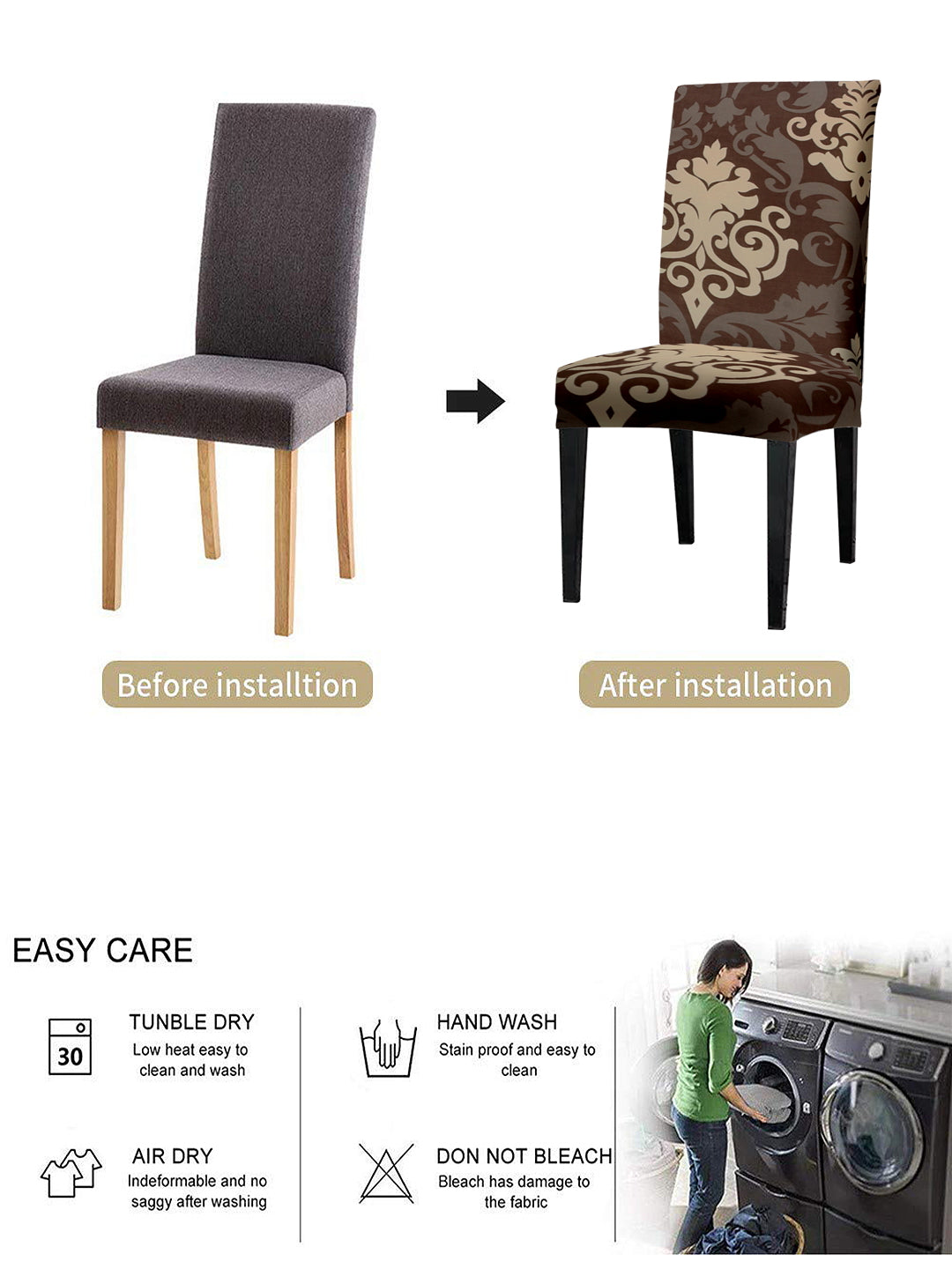 stretchable-dining-chair-cover-set-of-4-ethnic-motif-printed-brown