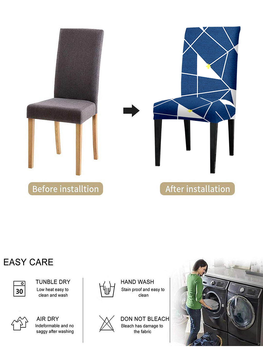 stretchable-dining-chair-cover-set-of-2-geometric-printed-navy-bluewholesale