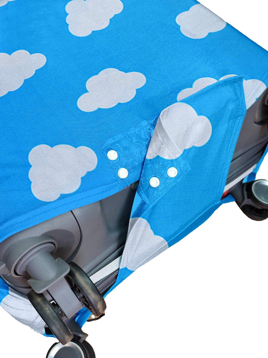 Stretchable Printed Protective Luggage Bag Cover Large- Blue