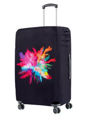 Black & Pink Printed Medium Luggage Cover