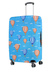 Light Blue Printed Large Luggage Cover