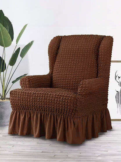 stretchable-bubble-wingback-chair-cover-brown