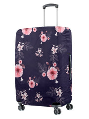 Stretchable Printed Protective Luggage Bag Cover Small- Violet