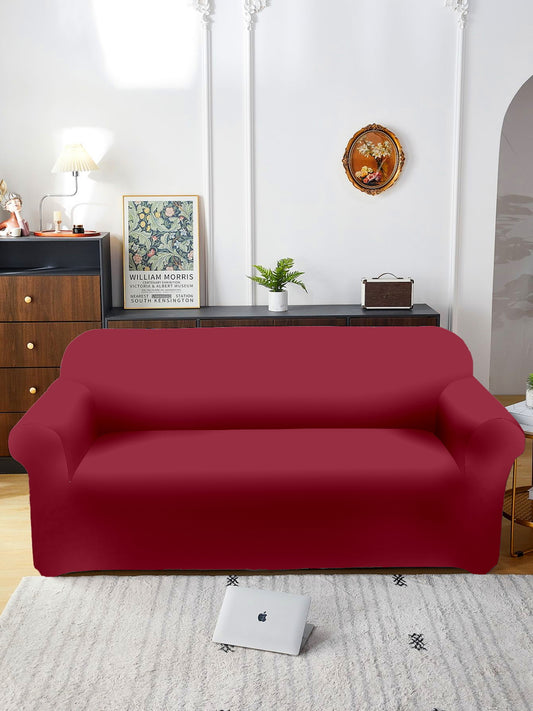 Elastic Stretchable Sofa Cover 2 Seater- Maroon