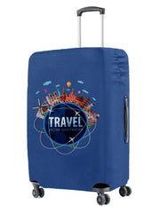 Navy Blue & Red Small Large Luggage Cover