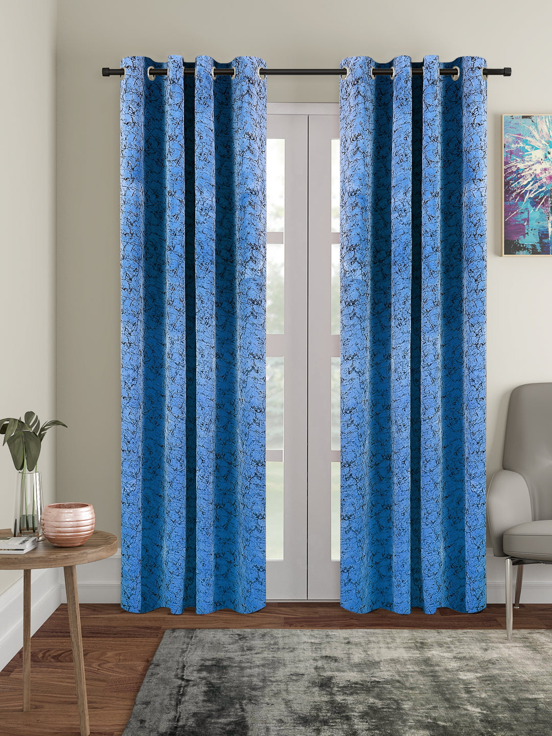 velvet-solid-door-curtain-blue