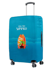 Blue & Orange Printed Medium Luggage Cover