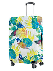 Green Printed Medium Luggage Cover