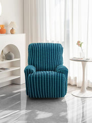 Stretchable Bubble Recliner Cover With Skirt-Teal Green