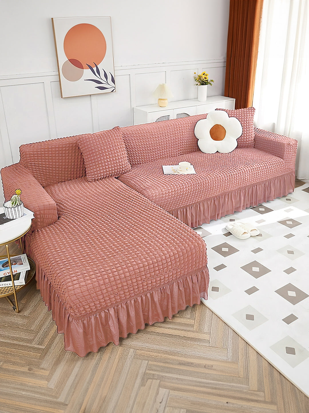 stretchable-frill-2-2-seater-pink