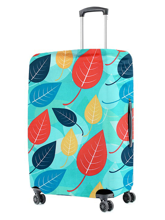 Stretchable Printed Protective Luggage Bag Cover Large- Blue