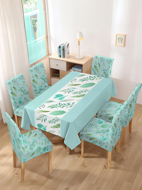 stretchable-printed-table-cover-and-printed-set-sky-blue