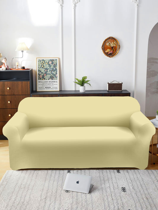 Elastic Stretchable Sofa Cover 3 Seater- Cream