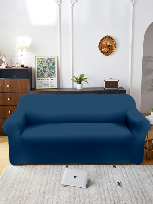 Elastic Stretchable Sofa Cover 2 Seater- Dark Blue
