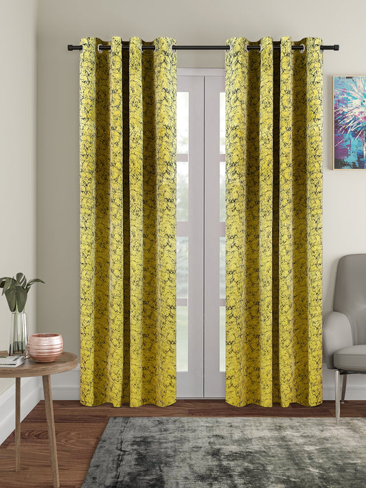 Pack of 2 Velvet Room Darkening Solid Long Door Curtains- Olive