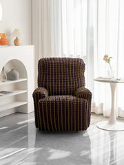 Stretchable Bubble Recliner Cover With Skirt-Brown