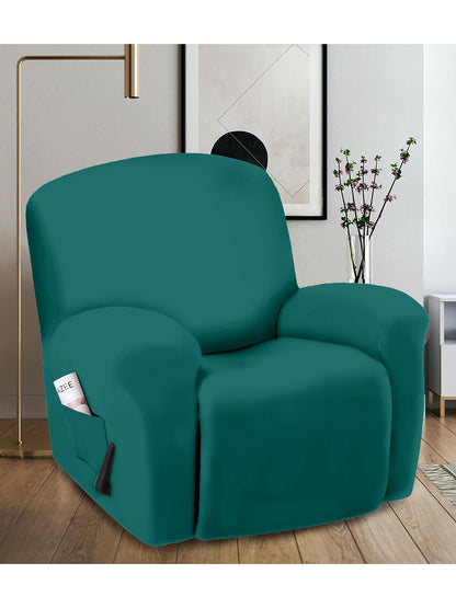 Stretchable Polyester Solid Recliner Cover- Sea Green