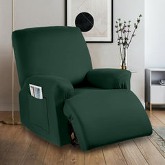 Stretchable Polyester Solid Recliner Cover- Green