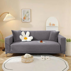 Elastic Stretchable Jacquard Sofa Cover 2 Seater-Grey