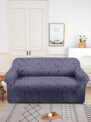 ElasticDigital Printed Sofa Cover 2 Seater-Grey