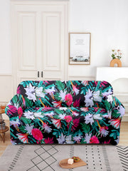 ElasticFloral Printed Sofa Cover 2 Seater-Multi