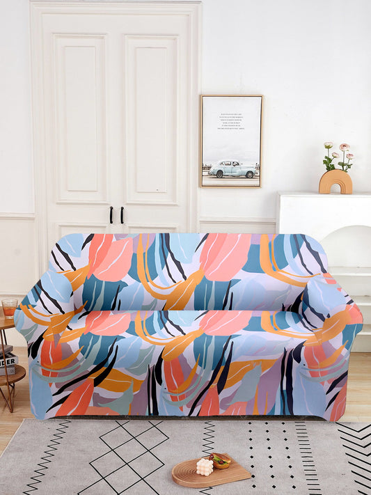 Elastic Digital Printed Sofa Cover 3 Seater- Multicolour