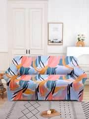 Elastic Digital Printed Sofa Cover 2 Seater-Multi