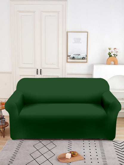 Elastic Stretchable Sofa Cover 2 Seater- Olive Green