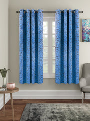 Pack of 2 Velvet Room Darkening Solid Window Curtains- Blue