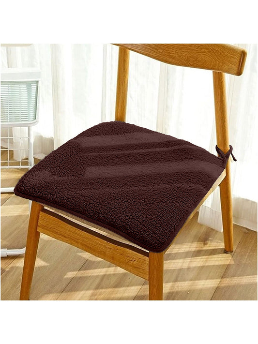 Pack of 6 Protective Microfiber Chair Pad Cover- Brown