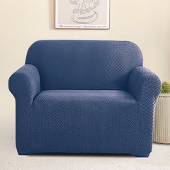 Elastic Stretchable Jacquard Sofa Cover 1 Seater-Blue