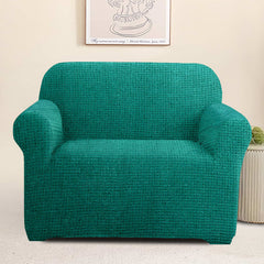 Elastic Stretchable Jacquard Sofa Cover 1 Seater-Green