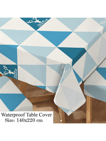 stretchable-printed-table-cover-and-printed-set-blue