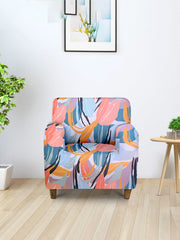 ElasticDigital Printed Sofa Cover 1 Seater-Multi