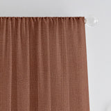 Pack of 2 Solid Linen Sheer Window Curtains- Brown