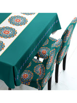 stretchable-printed-table-cover-and-printed-set-green