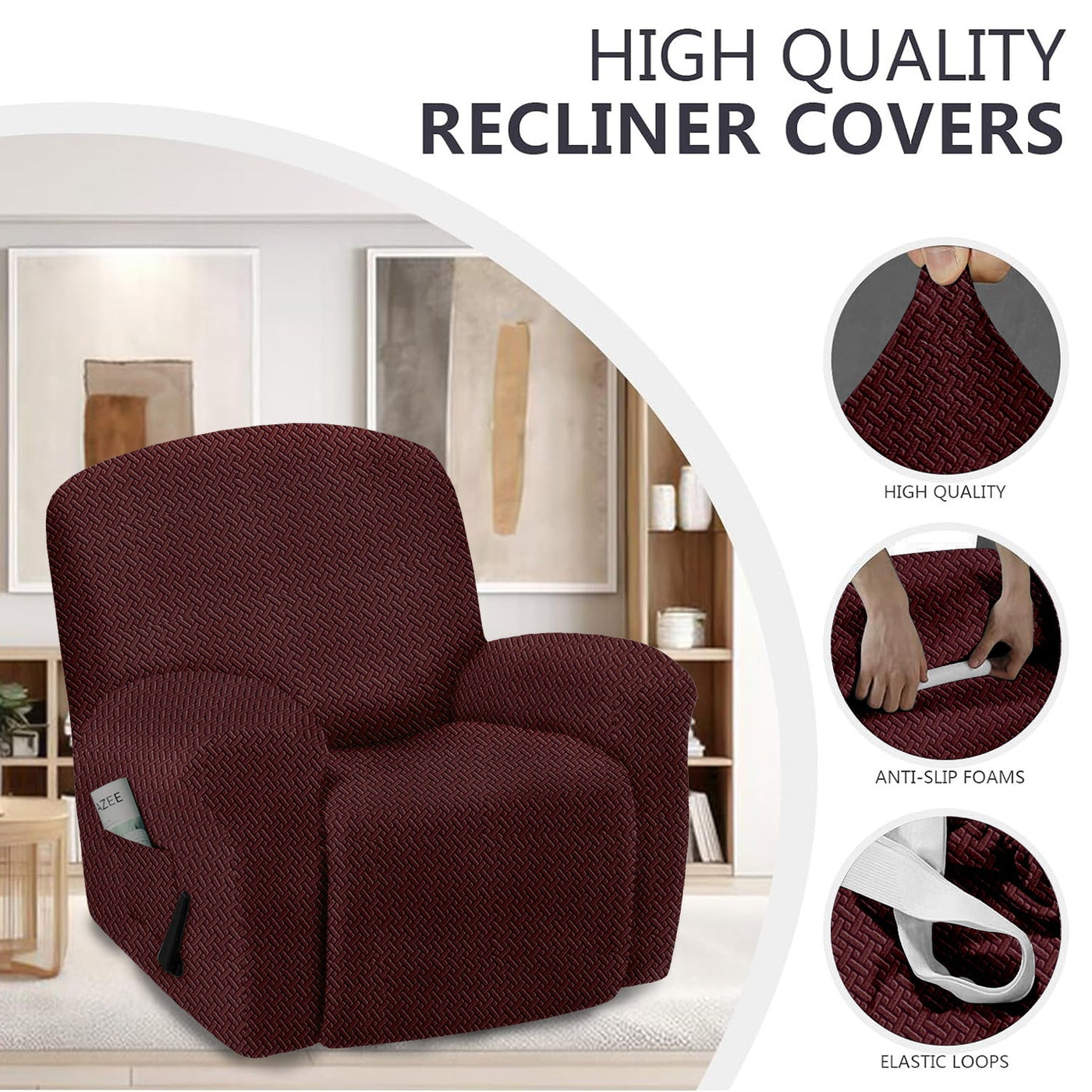 Recliner Covers Chair Head Covers MAXIJIN Velvet Piece Recliner