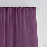 Pack of 2 Solid Linen Sheer Long Door Curtains- Purple