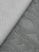 Durable Microfiber Sofa Toper Set | Solid Grey Chenille |Machine Washable with Straps