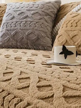 Premium Anti Slip Sofa Toper Set |Microfiber Chenille | Durable & Machine Washable | Brown