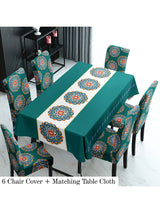 stretchable-printed-table-cover-and-printed-set-green