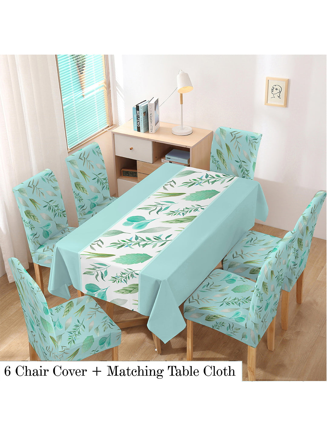 stretchable-printed-table-cover-and-printed-set-sky-blue