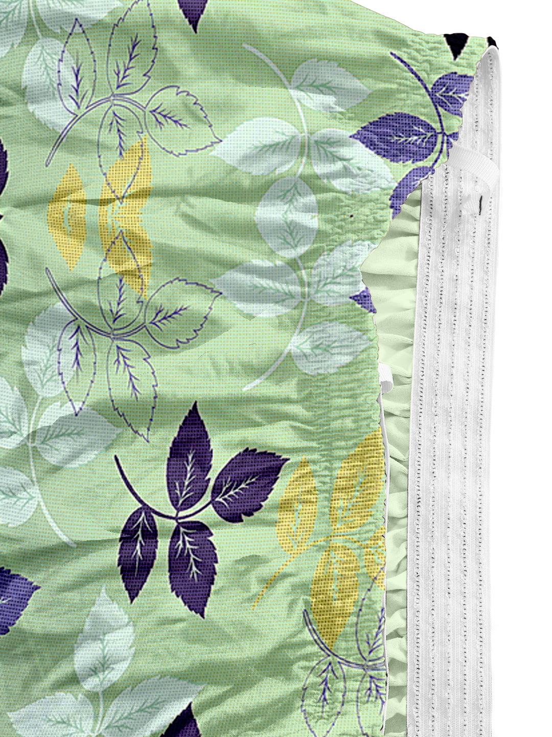 Elastic Floral Printed Sofa Cover 1 Seater- Green