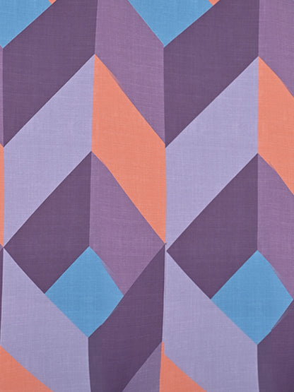 Elastic Geometric Printed Sofa Cover 1 Seater- Multicolour