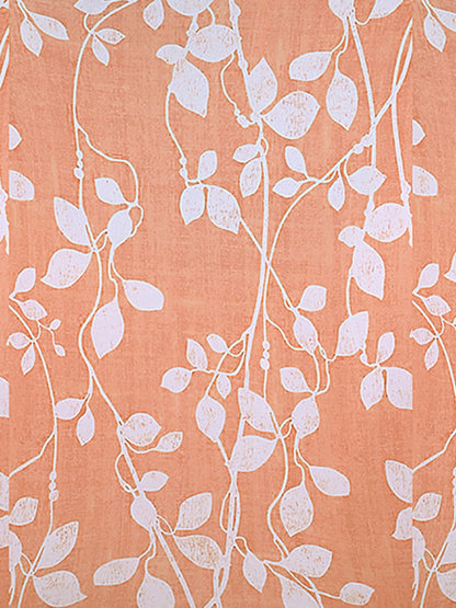 Elastic Floral Printed Sofa Cover 3 Seater- Peach